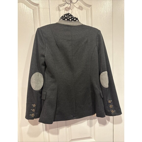 Cartonnier Anthropologie women's gray blazer jacket shoulder pad S pockets lined - Picture 9 of 13